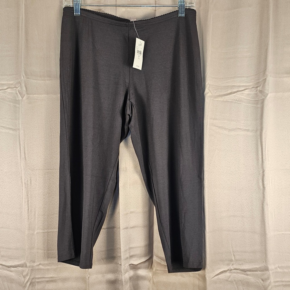 NWT J Jill Womens Flagstone Gray Stretch Capri Pants Small‎ Petite